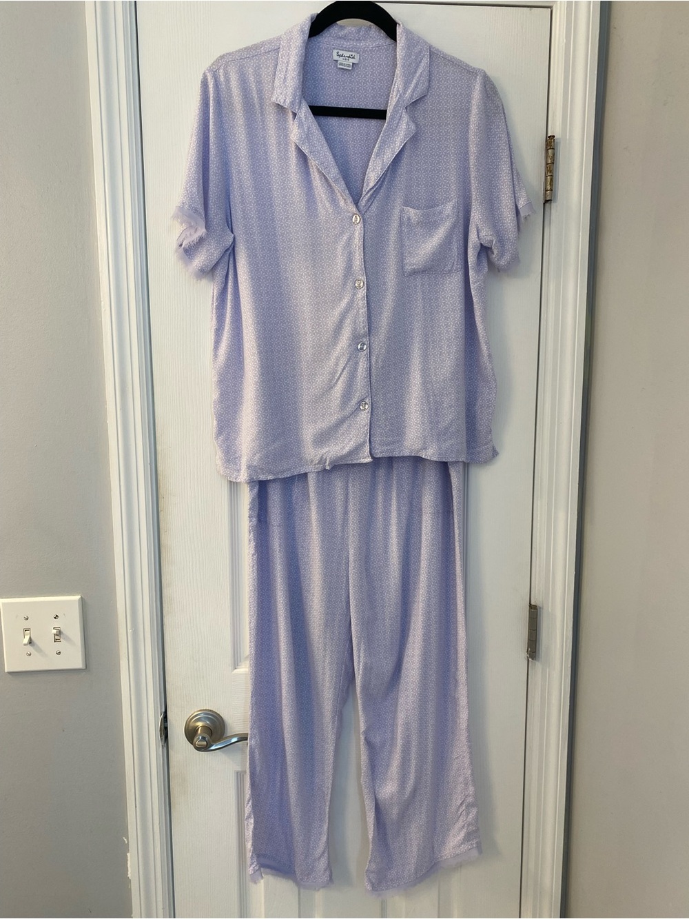 Splendid Cozy Lavender Button-Down Women's Pajama Set